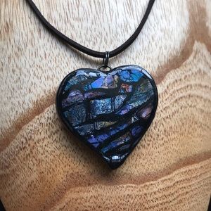 Handcrafted reversible heart necklace